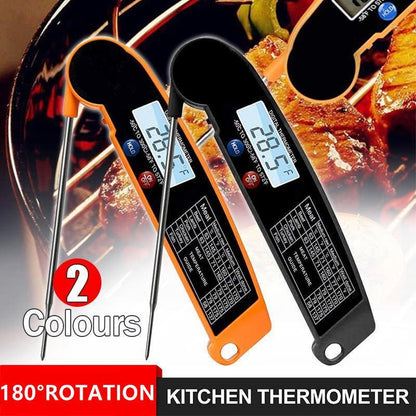 Foldable Digital Thermometer Probe Temperature Kitchen Cooking Food Bbq Meat Jam - Black V528-DIGITALTHERMOMETER-BLACK-607620