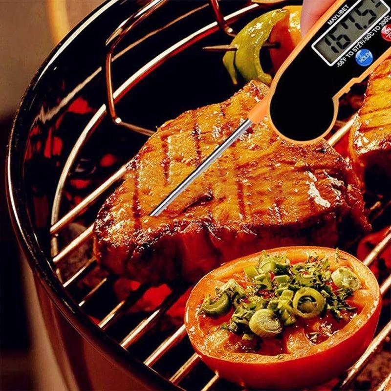 Foldable Digital Thermometer Probe Temperature Kitchen Cooking Food Bbq Meat Jam - Black V528-DIGITALTHERMOMETER-BLACK-607620