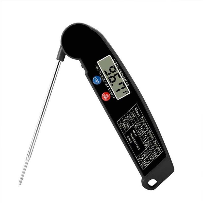 Foldable Digital Thermometer Probe Temperature Kitchen Cooking Food Bbq Meat Jam - Black V528-DIGITALTHERMOMETER-BLACK-607620