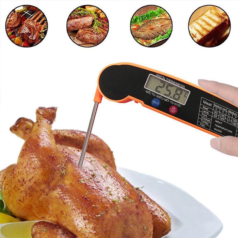 Foldable Digital Thermometer Probe Temperature Kitchen Cooking Food Bbq Meat Jam - Orange V528-DIGITALTHERMOMETER-ORANGE-265820