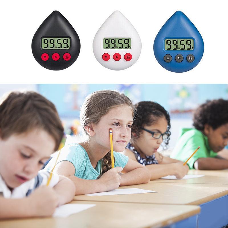Water Drop Digital Timer Kitchen Study Alarm Countdown Electronic Clock 4 Colours - Black V528-DIGITALTIMER-BLACK-564151