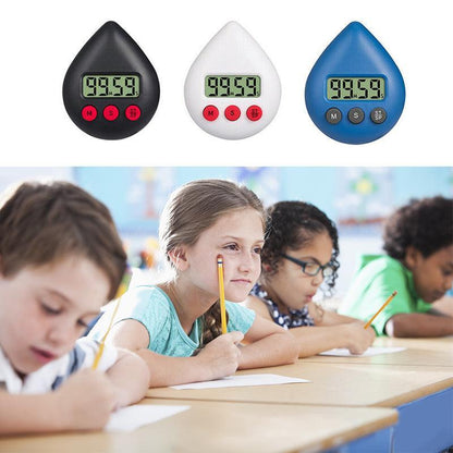 Water Drop Digital Timer Kitchen Study Alarm Countdown Electronic Clock 4 Colours - Black V528-DIGITALTIMER-BLACK-564151