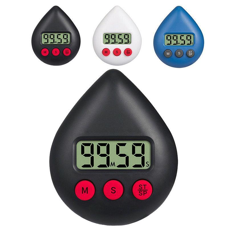 Water Drop Digital Timer Kitchen Study Alarm Countdown Electronic Clock 4 Colours - Pink V528-DIGITALTIMER-PINK-780520