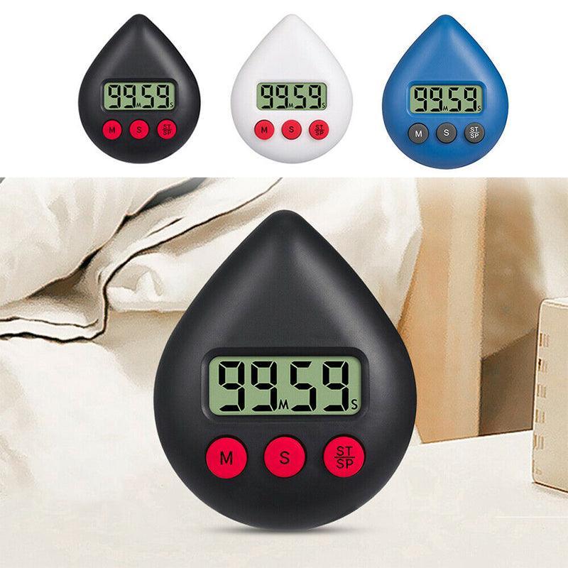 Water Drop Digital Timer Kitchen Study Alarm Countdown Electronic Clock 4 Colours - Pink V528-DIGITALTIMER-PINK-780520