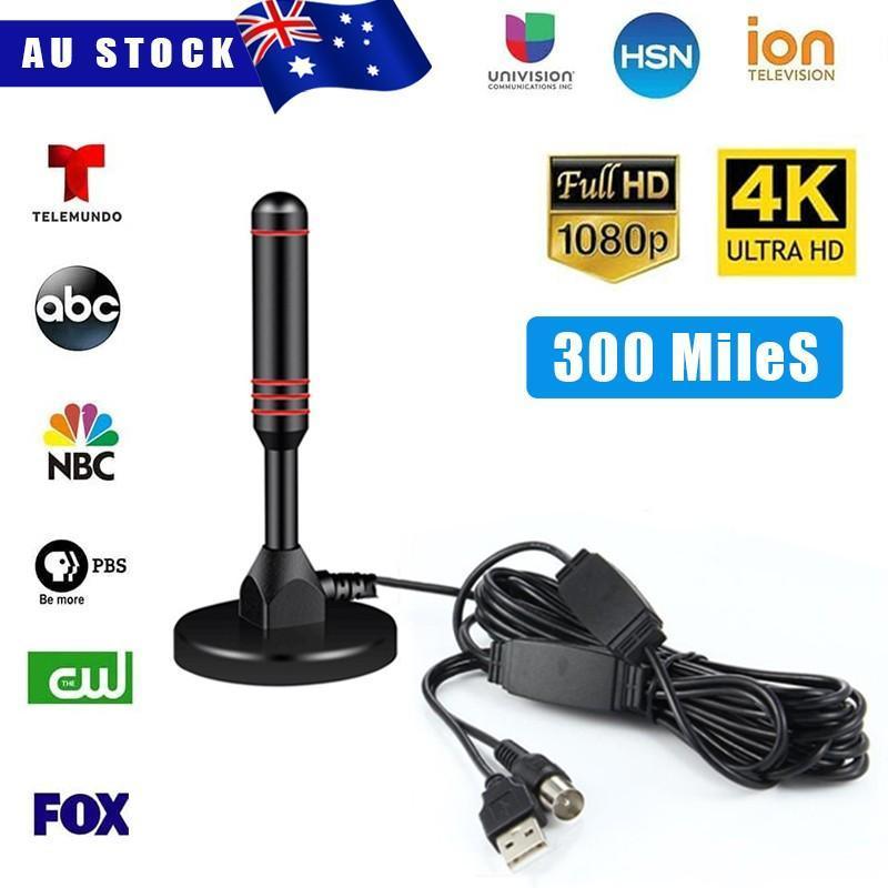 Digital Tv Antenna 300 Mile Indoor Outdoor Hd Tv Aerial Amplifier Signal Booster V528-DIGITALTVANTENNA-943088
