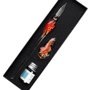 Crystal Flower Glass Dipping Dip Pen Writing Set Gift Pack Fountain Calligraphy - Blue V528-DIPPINGPENSET-BLUE-201413