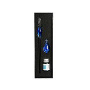 Crystal Flower Glass Dipping Dip Pen Writing Set Gift Pack Fountain Calligraphy - Blue V528-DIPPINGPENSET-BLUE-201413
