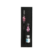 Crystal Flower Glass Dipping Dip Pen Writing Set Gift Pack Fountain Calligraphy - Blue V528-DIPPINGPENSET-BLUE-201413