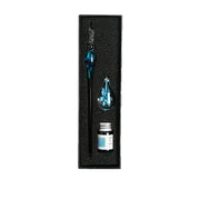 Crystal Flower Glass Dipping Dip Pen Writing Set Gift Pack Fountain Calligraphy - Blue V528-DIPPINGPENSET-BLUE-201413