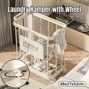 Removable Laundry Basket Clothes Organizer Household Storage Bin with Shelving V528-DIRTY-48-27-387622
