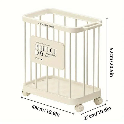 Removable Laundry Basket Clothes Organizer Household Storage Bin with Shelving V528-DIRTY-48-27-387622