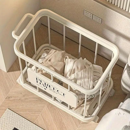 Removable Laundry Basket Clothes Organizer Household Storage Bin with Shelving V528-DIRTY-48-27-387622