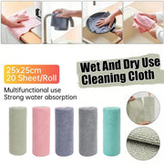 Multifunctional Kitchen Cleaning Towel Strong Absorbent Hand Tear Dish Cloth - Pink V528-DISH-TOWELS-PINK-554840