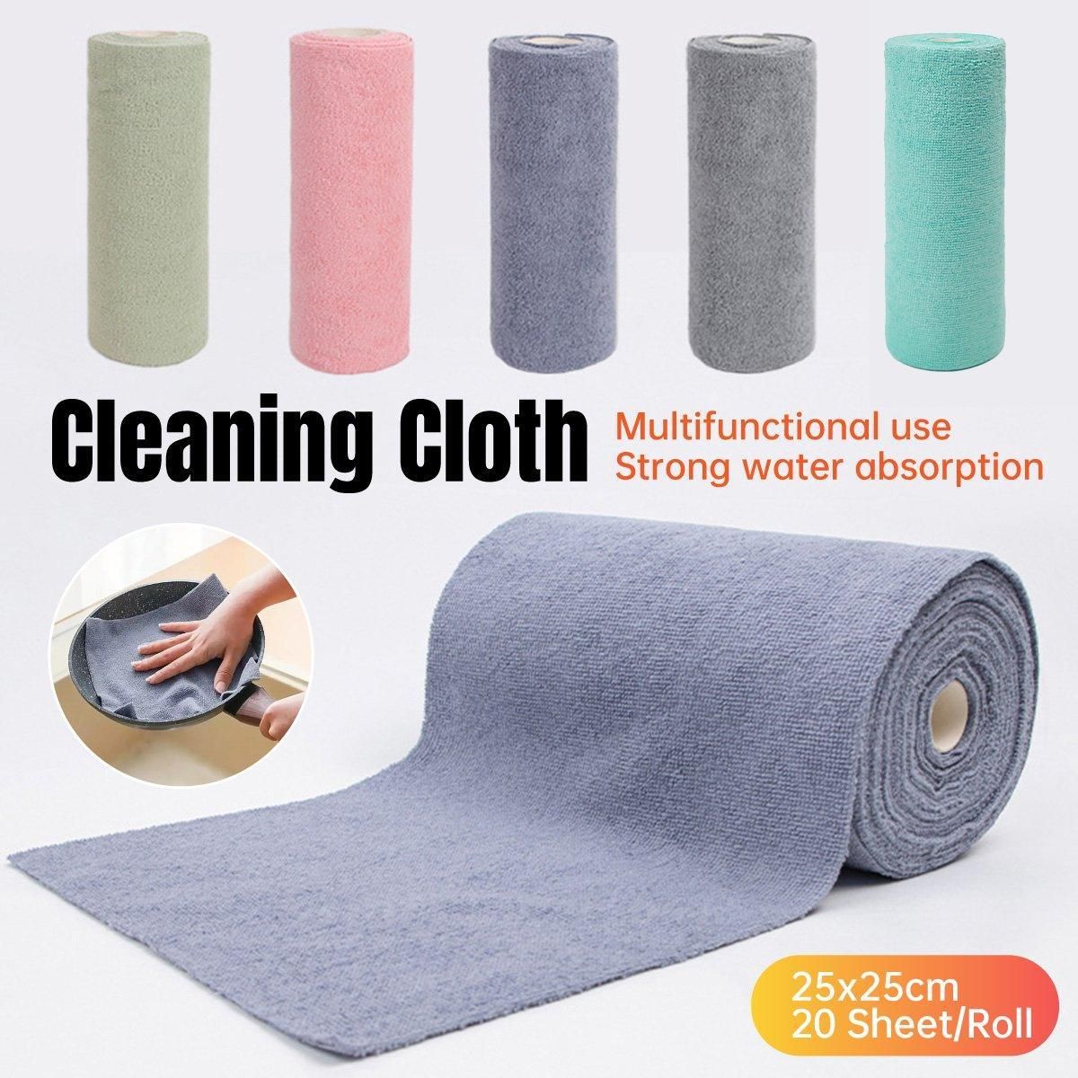 Multifunctional Kitchen Cleaning Towel Strong Absorbent Hand Tear Dish Cloth - Pink V528-DISH-TOWELS-PINK-554840
