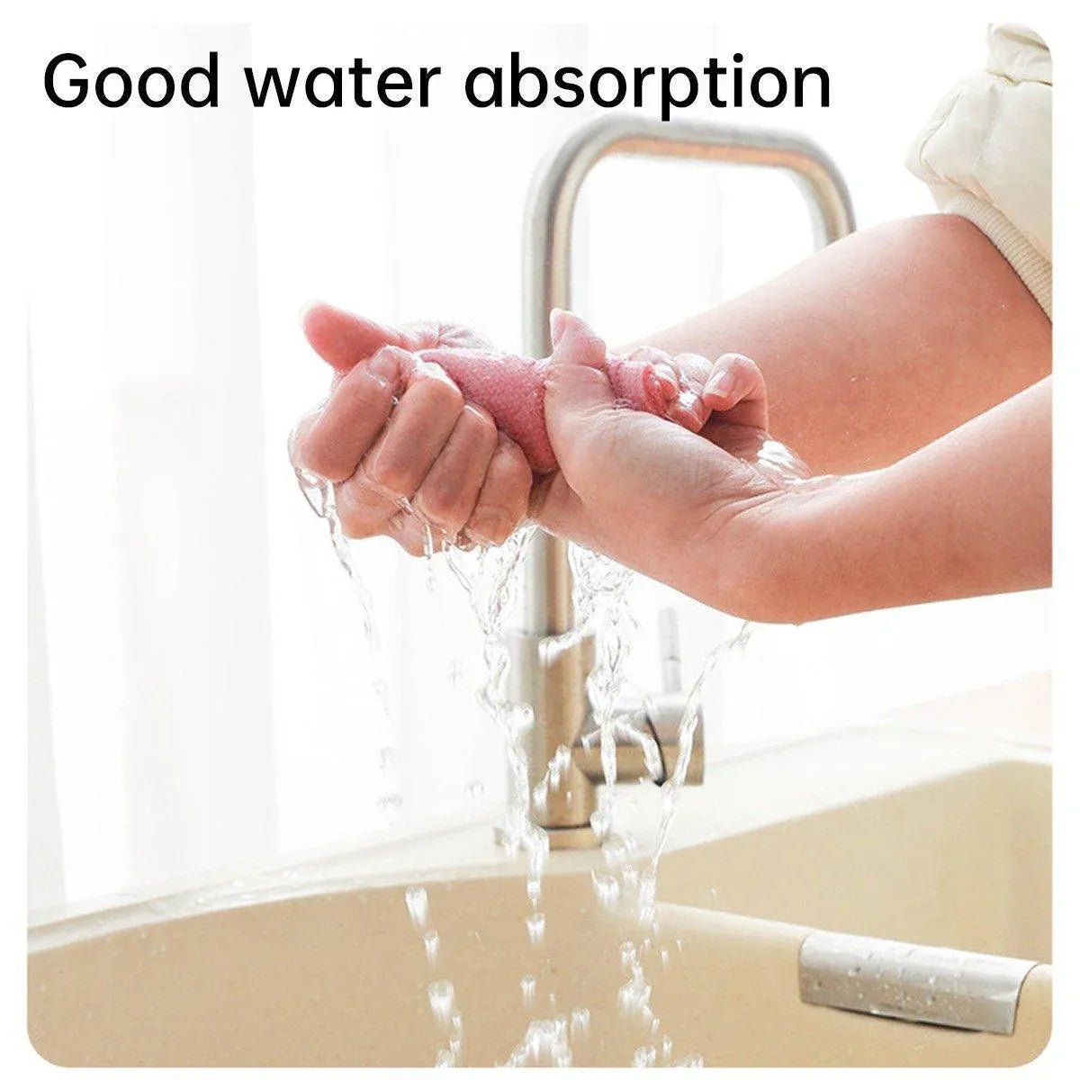 Multifunctional Kitchen Cleaning Towel Strong Absorbent Hand Tear Dish Cloth - Pink V528-DISH-TOWELS-PINK-554840