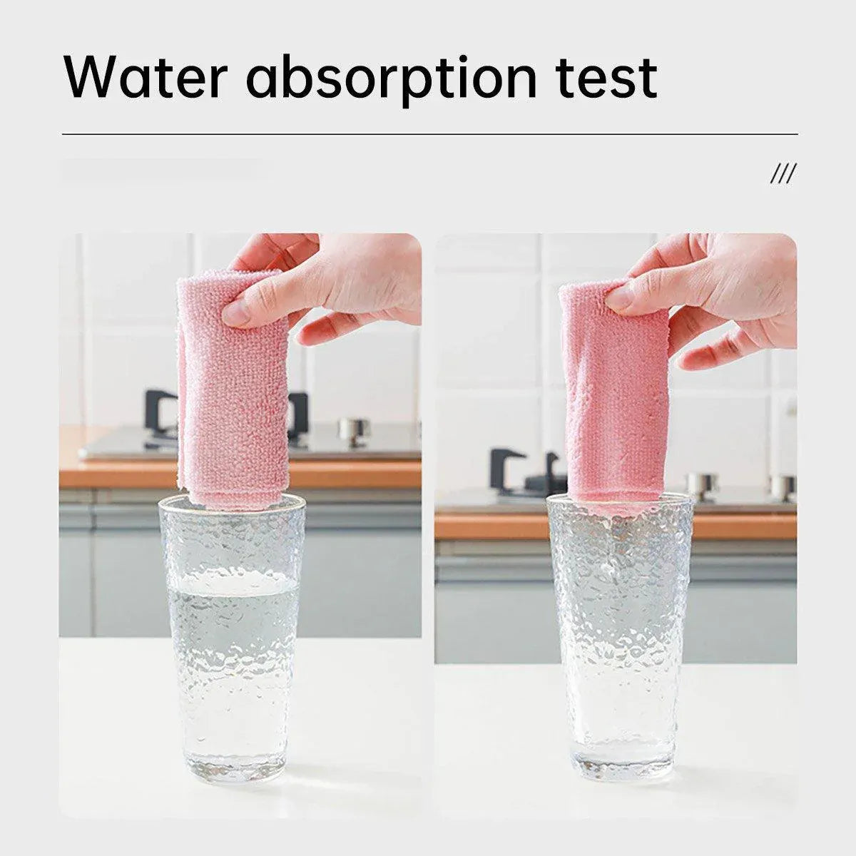 Multifunctional Kitchen Cleaning Towel Strong Absorbent Hand Tear Dish Cloth - Pink V528-DISH-TOWELS-PINK-554840
