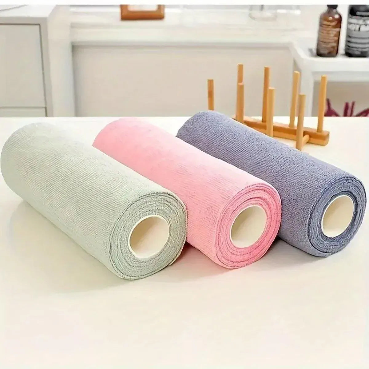 Multifunctional Kitchen Cleaning Towel Strong Absorbent Hand Tear Dish Cloth - Pink V528-DISH-TOWELS-PINK-554840