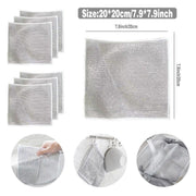 10PCS Double Layer Dishcloth Non-stick Oil Kitchen Cleaning Cloth Metal Fiber V528-DISHCLOTH-10PCS-301239