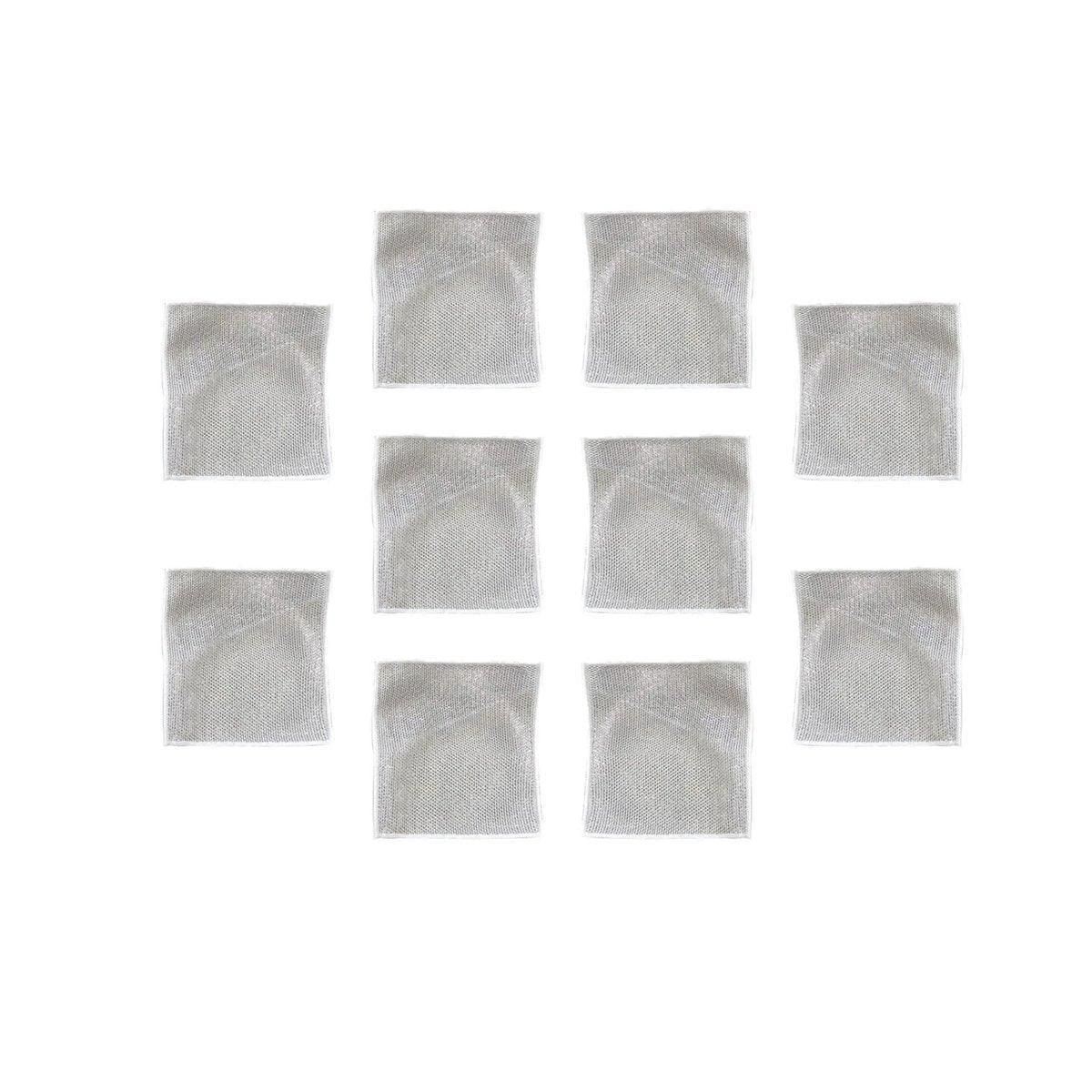 10PCS Double Layer Dishcloth Non-stick Oil Kitchen Cleaning Cloth Metal Fiber V528-DISHCLOTH-10PCS-301239