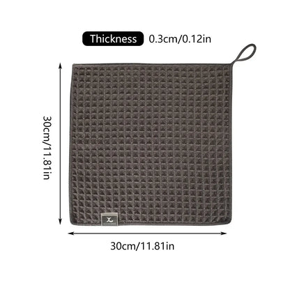 5PCS Waffle Cleaning Cloth Coffee Machine Bar Towel Dish Rag Absorbent - Blue V528-DISHCLOTH-BLUE-5PCS-303056