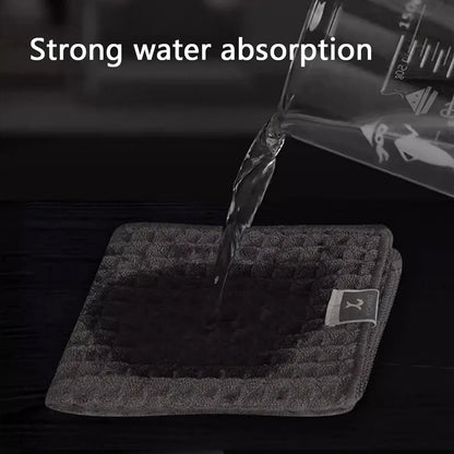 5PCS Waffle Cleaning Cloth Coffee Machine Bar Towel Dish Rag Absorbent - Blue V528-DISHCLOTH-BLUE-5PCS-303056