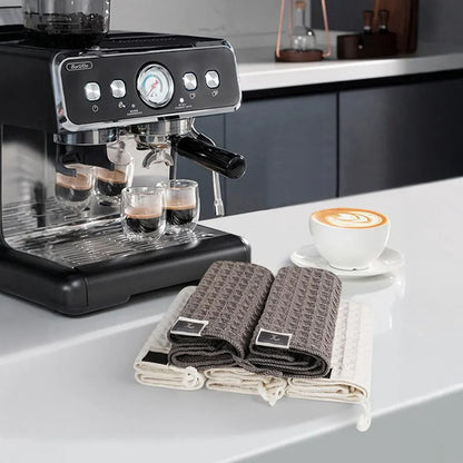 5PCS Waffle Cleaning Cloth Coffee Machine Bar Towel Dish Rag Absorbent - Blue V528-DISHCLOTH-BLUE-5PCS-303056