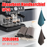 5PCS Waffle Cleaning Cloth Coffee Machine Bar Towel Dish Rag Absorbent - Coffee V528-DISHCLOTH-COFFEE-5PCS-976758