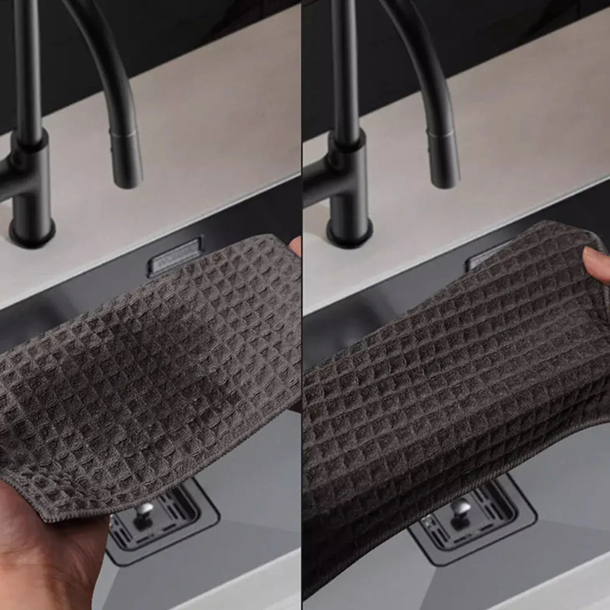 5PCS Waffle Cleaning Cloth Coffee Machine Bar Towel Dish Rag Absorbent - Coffee V528-DISHCLOTH-COFFEE-5PCS-976758