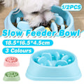 Dog-Bowl Dishes Slow-Feeder Large Pet-Eat Dogs Food-Nonslip Interactive - Blue V528-DISHESSLOW-FEEDER-BLUE-317023