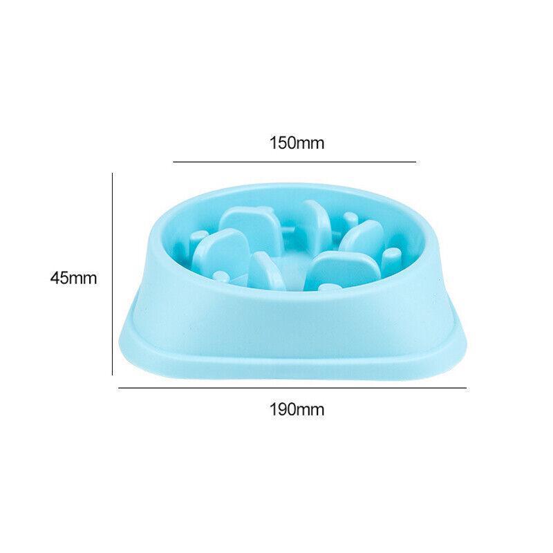 Dog-Bowl Dishes Slow-Feeder Large Pet-Eat Dogs Food-Nonslip Interactive - Blue V528-DISHESSLOW-FEEDER-BLUE-317023