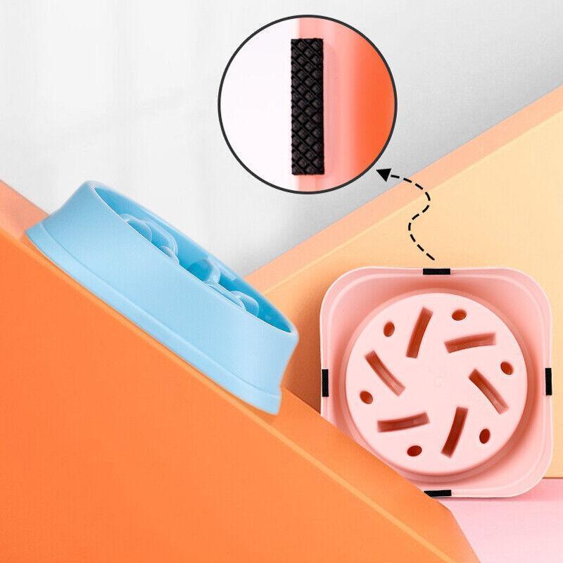 Dog-Bowl Dishes Slow-Feeder Large Pet-Eat Dogs Food-Nonslip Interactive - Pink V528-DISHESSLOW-FEEDER-PINK-866254