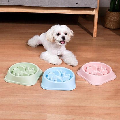 Dog-Bowl Dishes Slow-Feeder Large Pet-Eat Dogs Food-Nonslip Interactive - Pink V528-DISHESSLOW-FEEDER-PINK-866254