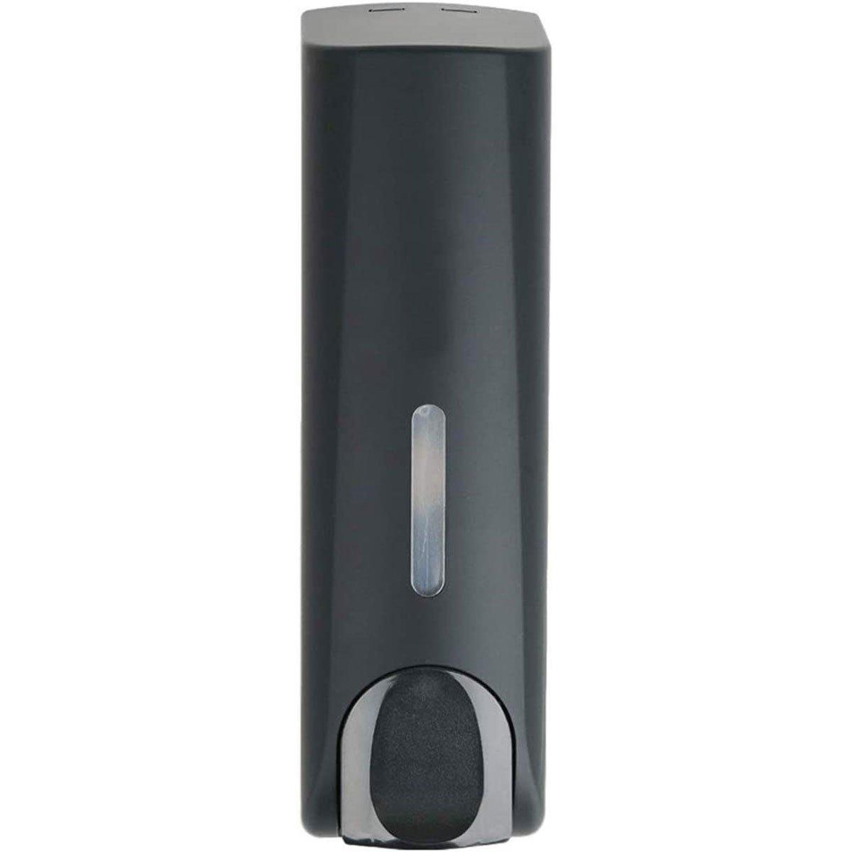 Hotel Wall Mounted Soap Dispenser Bathroom Shampoo Shower Gel Hand Soap Box - Black-Double V528-DISPENSER-BLACK-DOUBLE-968716