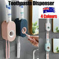 Automatic Toothpaste Dispenser Bathroom Wall-Mounted Rack Toothbrush Holder - Dark Blue V528-DISPENSER-DARKBLUE-292830