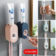 Automatic Toothpaste Dispenser Bathroom Wall-Mounted Rack Toothbrush Holder - Dark Blue V528-DISPENSER-DARKBLUE-292830