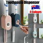 Automatic Toothpaste Dispenser Bathroom Wall-Mounted Rack Toothbrush Holder - Pink V528-DISPENSER-PINK-513442