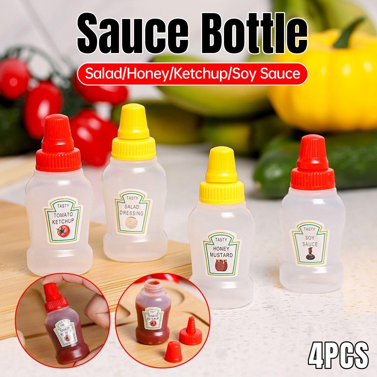 4pcs Mini Portable Sauce Box Condiment Dispensers for Picnic and Outdoor Use - Salad dressing V528-DISPENSING-BOTTLE-4PCS-SALAD-517984