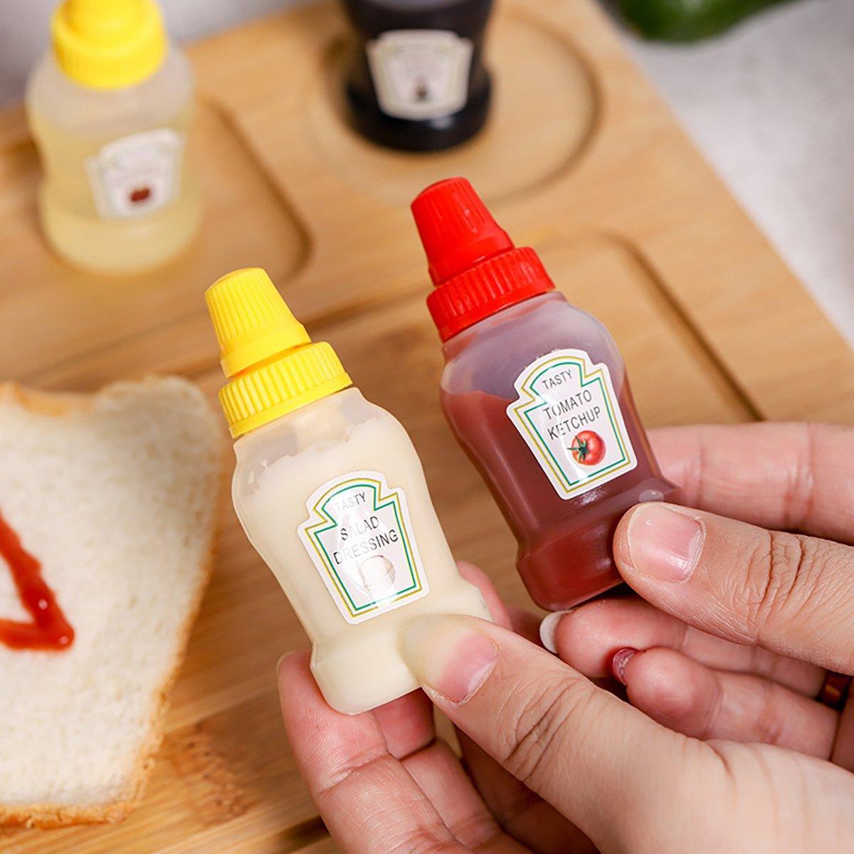 4pcs Mini Portable Sauce Box Condiment Dispensers for Picnic and Outdoor Use - Salad dressing V528-DISPENSING-BOTTLE-4PCS-SALAD-517984