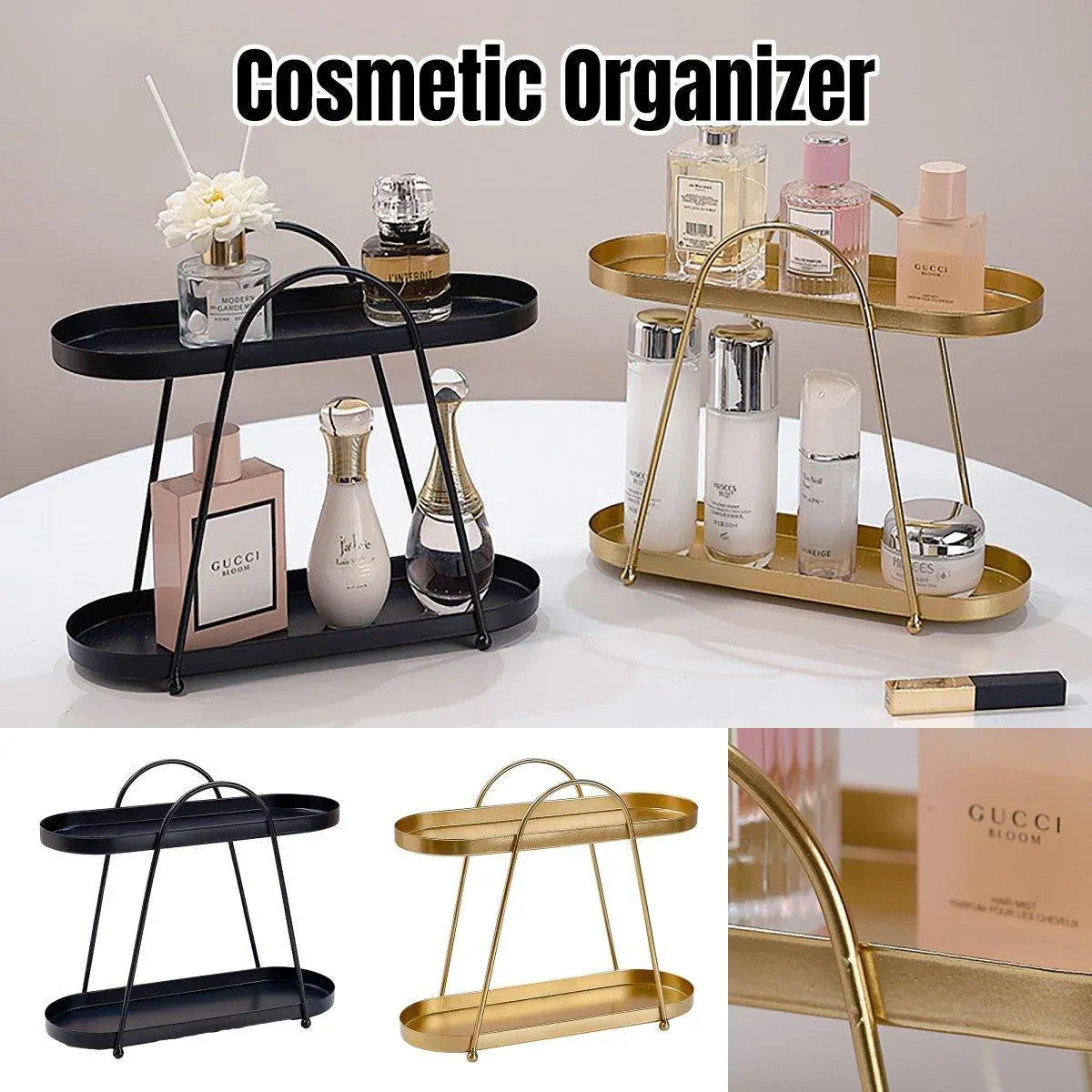Jewelry Rack Organizer Stand Cosmetic Display Desktop Storage Holder for Home - Black V528-DISPLAY-BLACK-150871