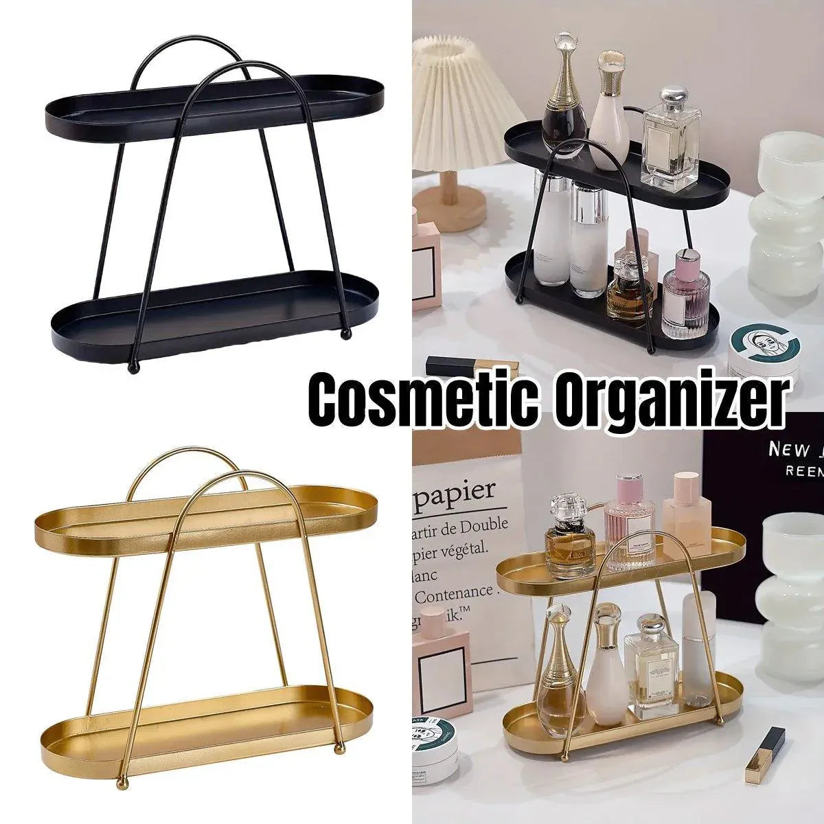 Jewelry Rack Organizer Stand Cosmetic Display Desktop Storage Holder for Home - Black V528-DISPLAY-BLACK-150871