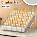 6/7 Layer Nail Polish Storage Box Multi Layer Clear Display Rack Organizer Stand - 6-Tier V528-DISPLAY-STAND-6-146071
