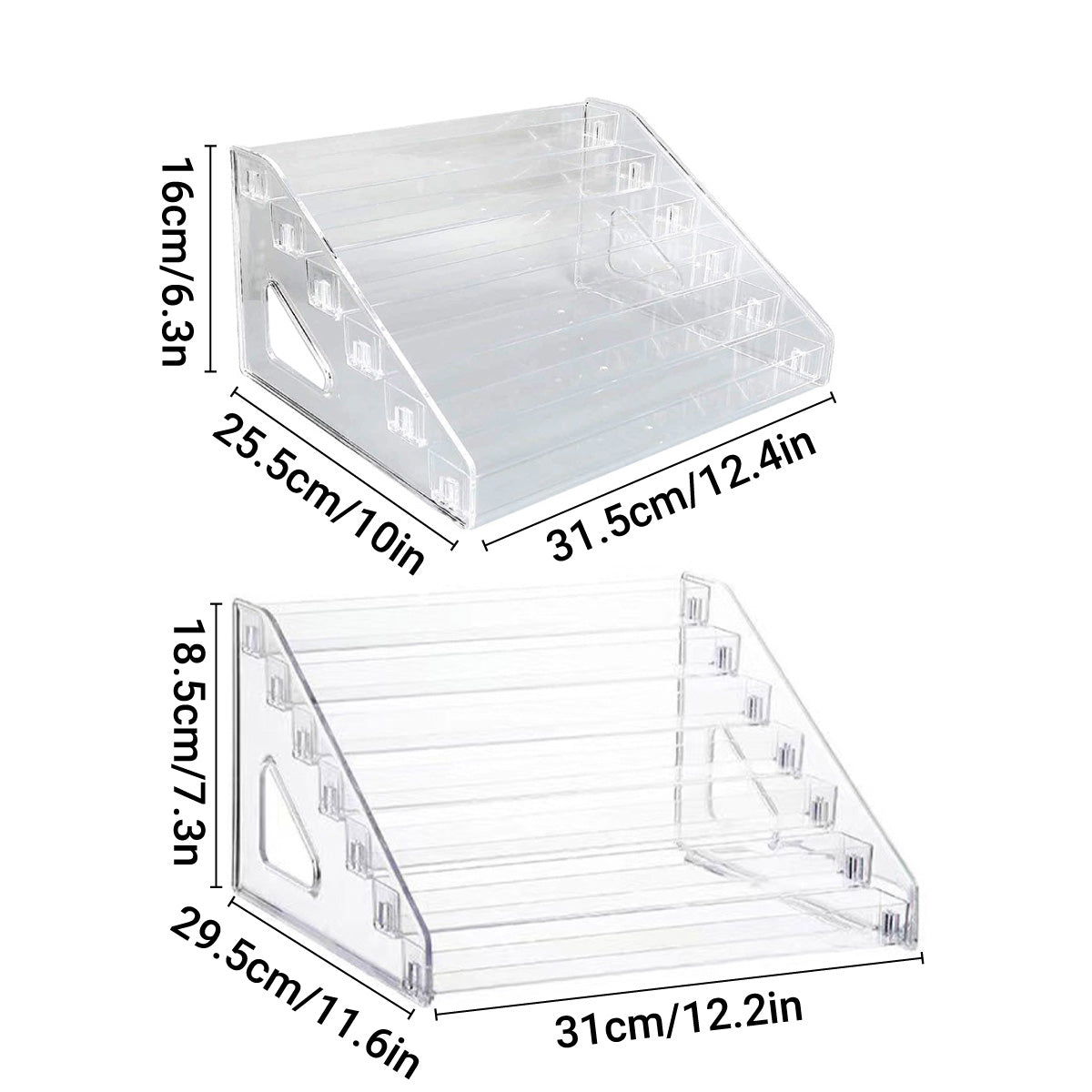 6/7 Layer Nail Polish Storage Box Multi Layer Clear Display Rack Organizer Stand - 7-Tier V528-DISPLAY-STAND-7-811770