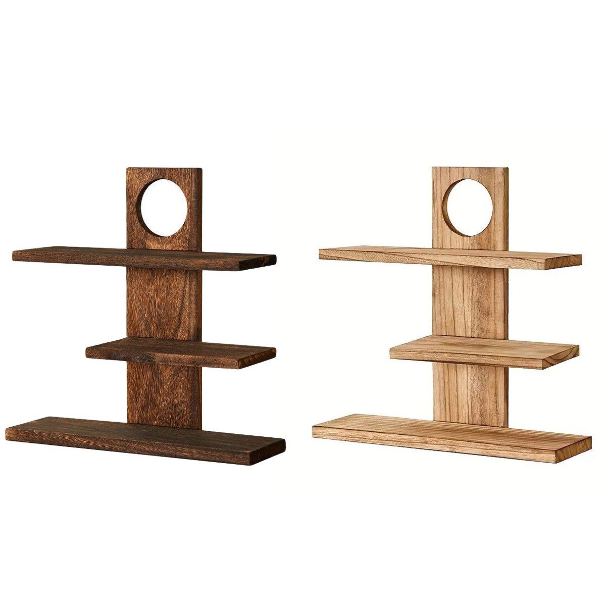Wooden Desktop Tea Set Rack Display Stand Organizer Storage Shelf for Teaware - Brown V528-DISPLAY-STAND-DARK-596123