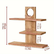 Wooden Desktop Tea Set Rack Display Stand Organizer Storage Shelf for Teaware - Brown V528-DISPLAY-STAND-DARK-596123