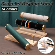 Wooden Bracelet Display Stand Single Tier Watch Bangle Holder Organizer Jewelry - Green V528-DISPLAY-STAND-GREEN-246451