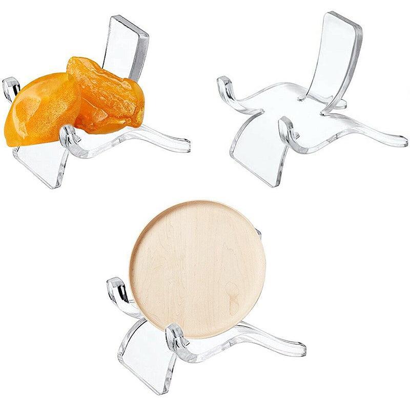 10pcs Acrylic Display Stands for Crystals Minerals Geodes Jewellery Ornament Holder - S 3.8X3X3.5cm V528-DISPLAYHOLDER-10PCS-S-474370
