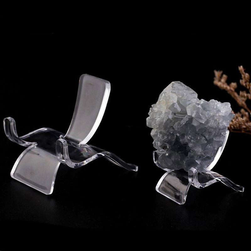 10pcs Acrylic Display Stands for Crystals Minerals Geodes Jewellery Ornament Holder - S 3.8X3X3.5cm V528-DISPLAYHOLDER-10PCS-S-474370