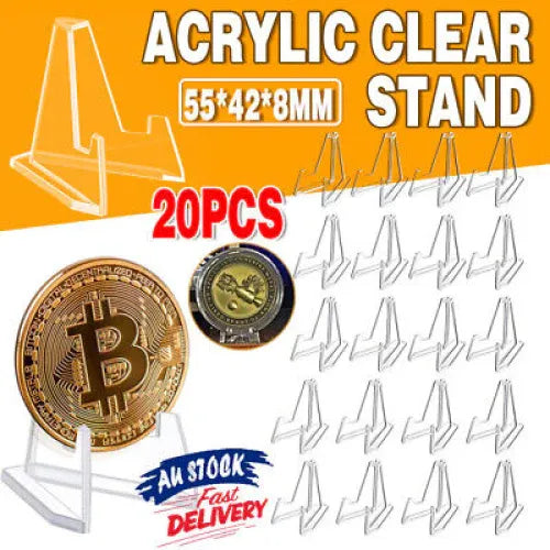 20Pcs Acrylic Clear Stand For Trading Card Psa Pokemon Card Holders Small Stand V528-DISPLAYSTAND-20PCS-58625