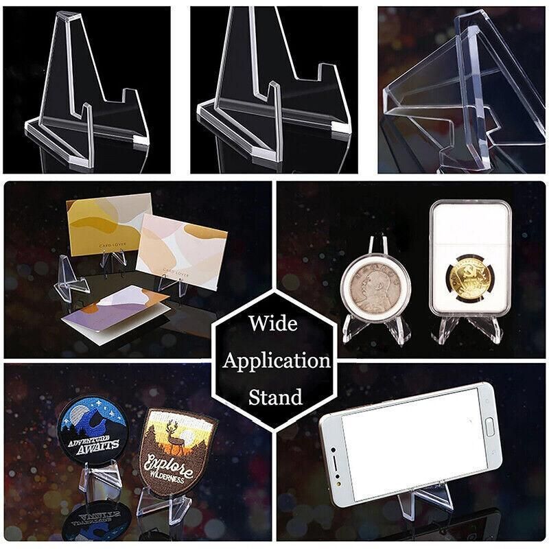 20Pcs Acrylic Clear Stand For Trading Card Psa Pokemon Card Holders Small Stand V528-DISPLAYSTAND-20PCS-58625