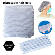 100pcs Disposable Non Woven Hairnet Caps for Food Service Kitchen Work Use V528-DISPOSABLE-HAT-21-100P-WHITE-547205
